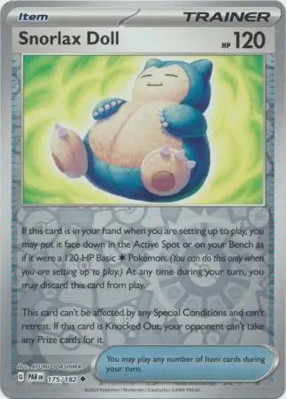Paradox Rift Snorlax Doll #175/182 reverse holo